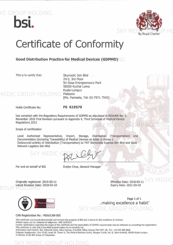 Certificate of Conformity